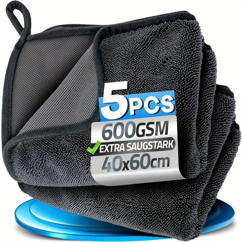 Microfiber Car Drying Towel Super Absorbent - Полотенца для мытья автомобиля 600GSM Премиум-полотенце