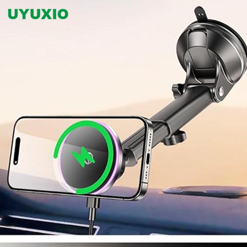 Wireless Car Charger Mount Fast Charging - UYUXIO 15 Вт Магнитное беспроводное автомобильное