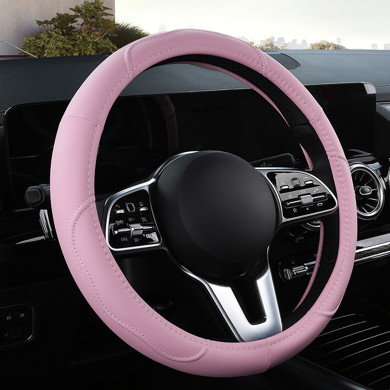 Car Steering Wheel Cover Anti Slip Breathable - Автомобильный противоскользящий кожаный чехол на руль,
