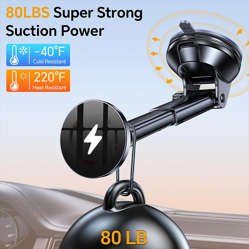 UYUXIO 15 Вт Магнитное беспров – обзор и цена Wireless Car Charger Mount Fast Charging