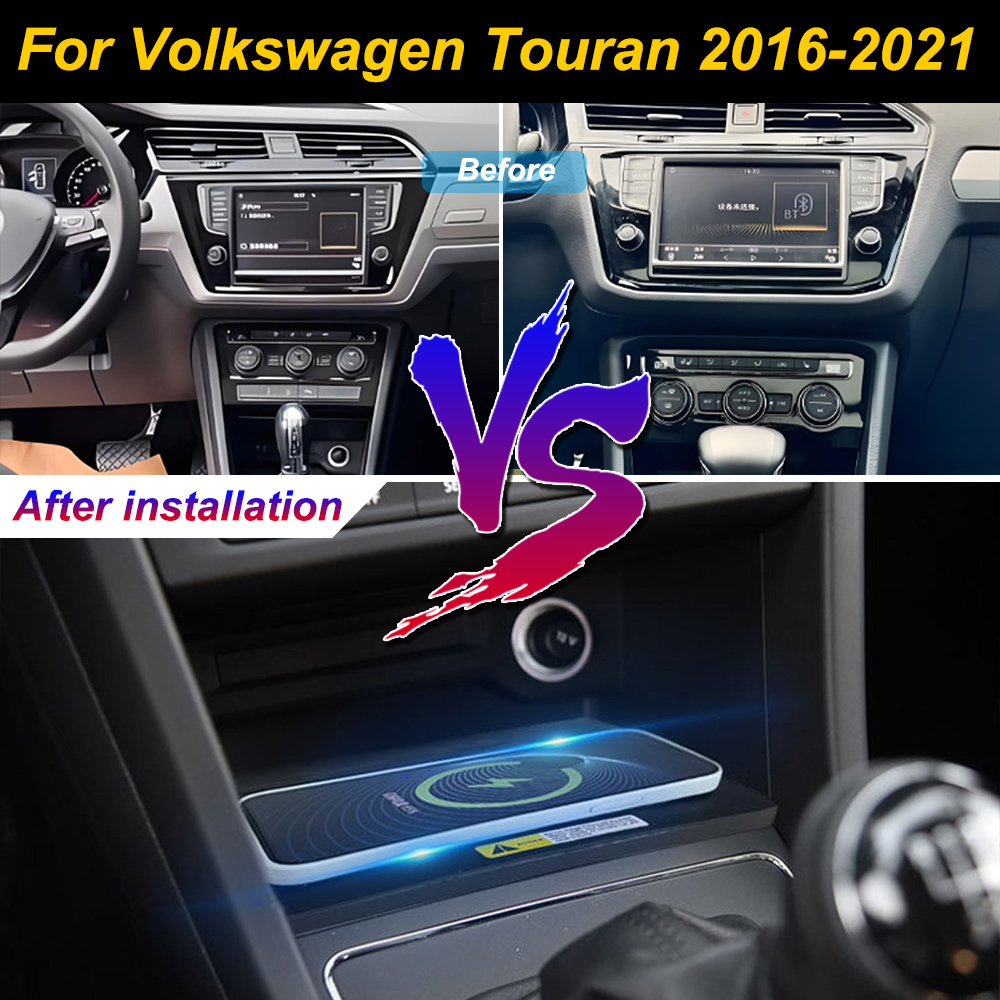 2 Din для Volkswagen Touran 20 – обзор и цена Wireless Car Charger Mount Fast Charging