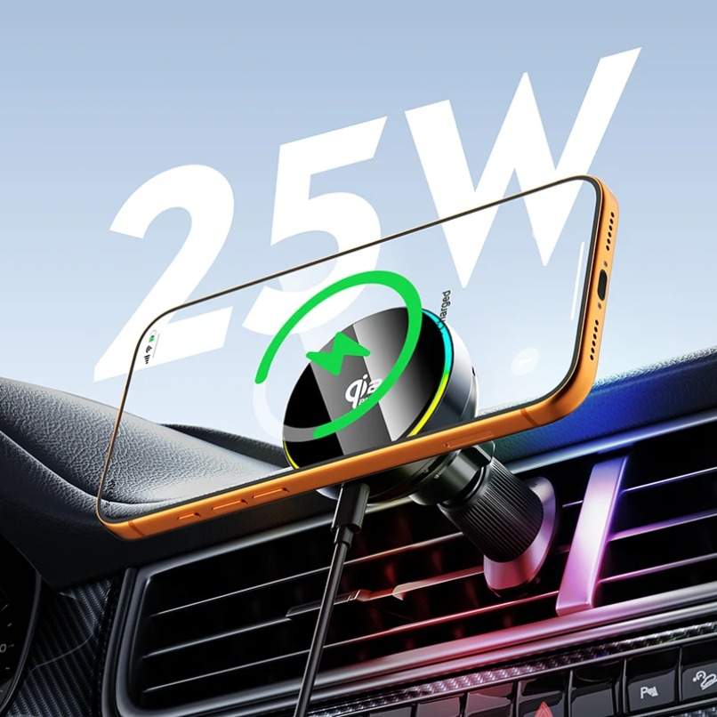 Беспроводное магнитное автомоб – обзор и цена Wireless Car Charger Mount Fast Charging